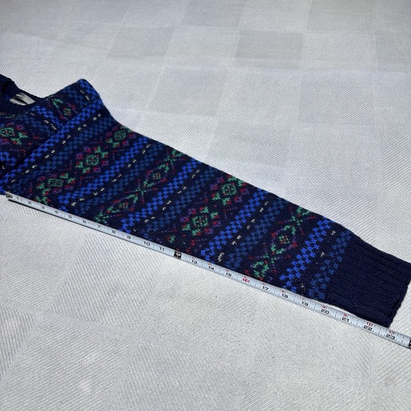 Vintage Lord & Taylor Mens Medium Sweater Fair Isle Shetland Wool Kensington‎ - Picture 9 of 10